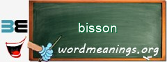 WordMeaning blackboard for bisson